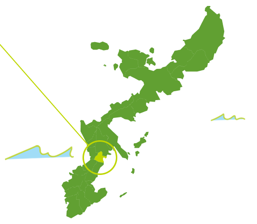 沖縄県中頭郡北中城村の地図