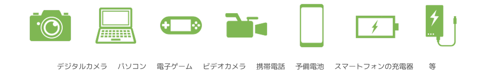 デジタルカメラ パソコン 電子ゲーム ビデオカメラ 携帯電話 予備電池 スマートフォンの充電器 等