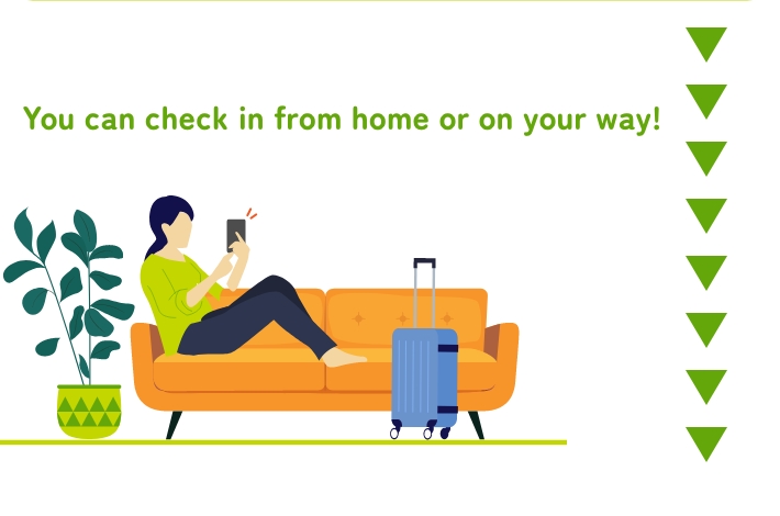 You can check in from home or on your way!