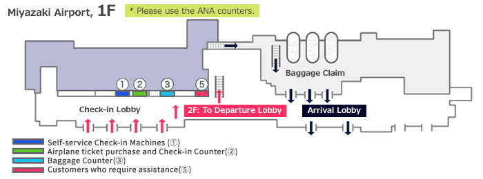 Miyazaki Airport Counter Location