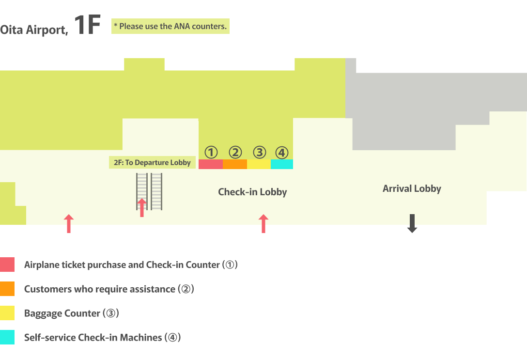 Oita Airport Counter Location