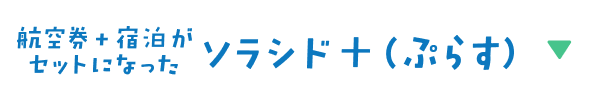 航空券＋宿泊がセットになったソラシド＋（ぷらす）