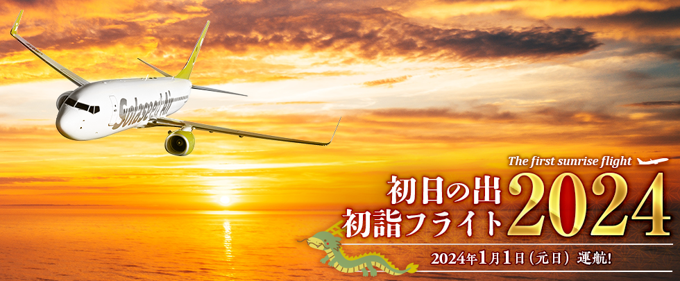 初日の出 初詣フライト 2024年1月1日（元日）