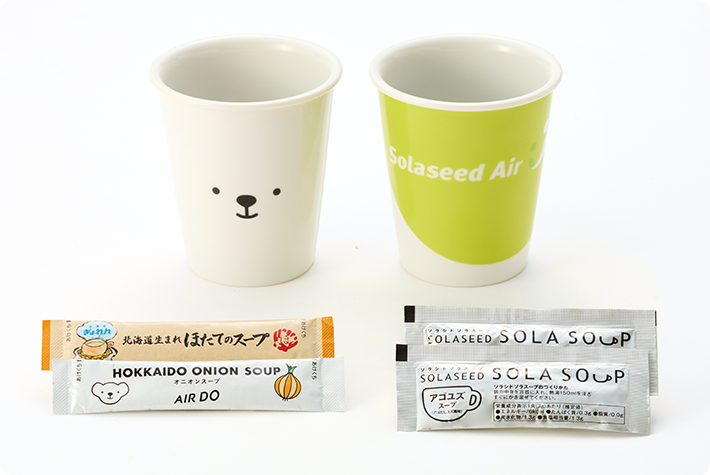 AIRDO×ソラシドエア 機内サービス風おもてなしペアカップ