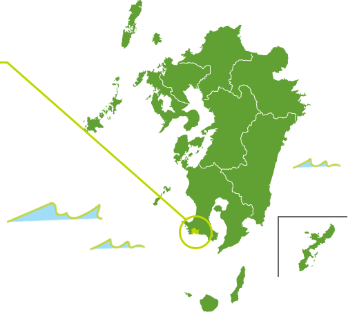 鹿児島県枕崎市の地図