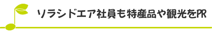 ソラシドエア社員も特産品や観光をPR