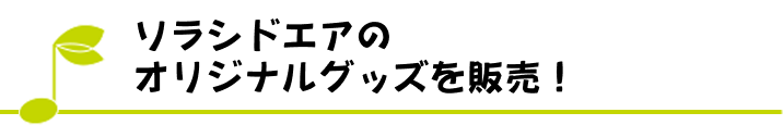 ソラシドエアのオリジナルグッズを販売！