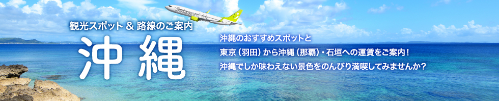 沖縄 観光スポット&路線のご案内。