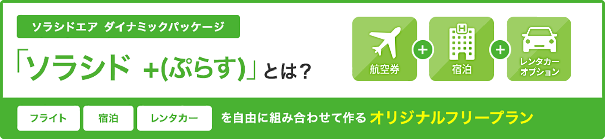 ソラシドエア ダイナミックパッケージ 「ソラシド +(ぷらす)」とは？