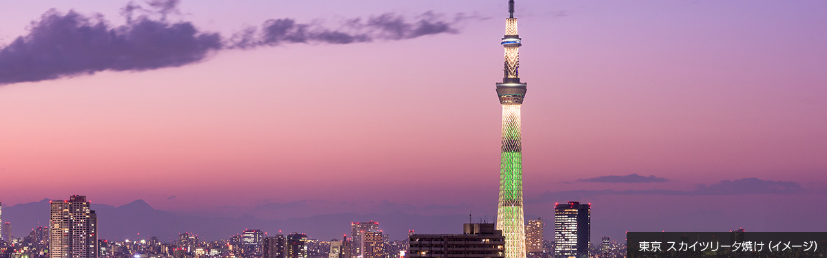 東京 スカイツリー夕焼け(イメージ)