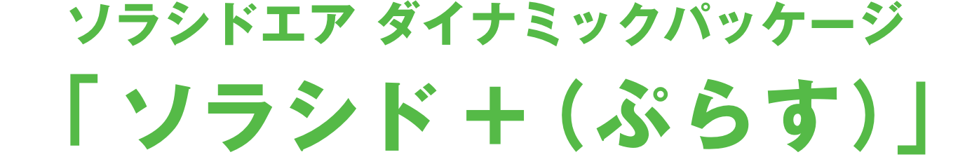 ソラシドエア ダイナミックパッケージ  「ソラシド +（ぷらす）」