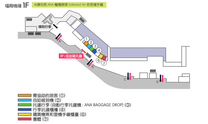 福岡機場櫃檯簡介